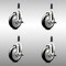 Service Caster 5 Inch 316SS Black Poly Swivel 7/8 Inch Expanding Stem Caster Set Brake SCC SCC-SS316EX20S514-PPUB-BLK-TLB-78-4 - alternate 1